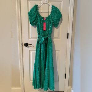NWT Lilly Pulitzer Tamie off the shoulder dress. Size large